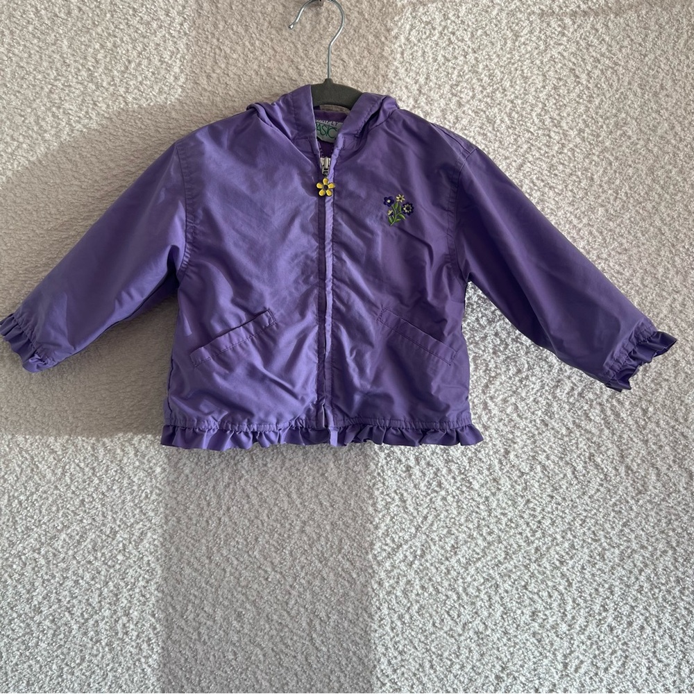 Simply Basic Toddler Girl Vintage Purple Embroidery Jacket Purple Size 18 Months